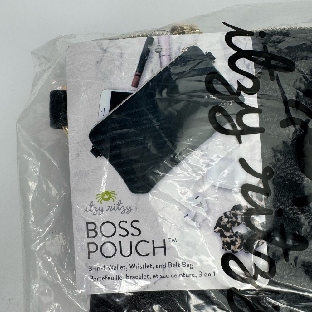 Itzy‎ Ritzy Black Boss Pouch Wallet Wristlet Belt Bag - Picture 9 of 12